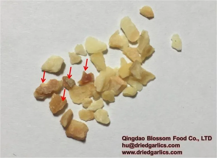 סכיפיקציה בגרגרי שום מיובשים ופתיתי שום מיובשים